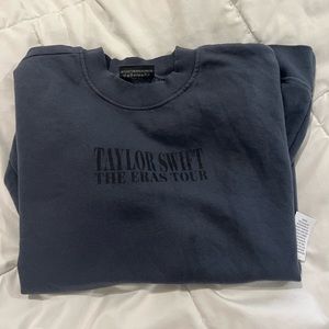 eras tour taylor swift blue crewneck